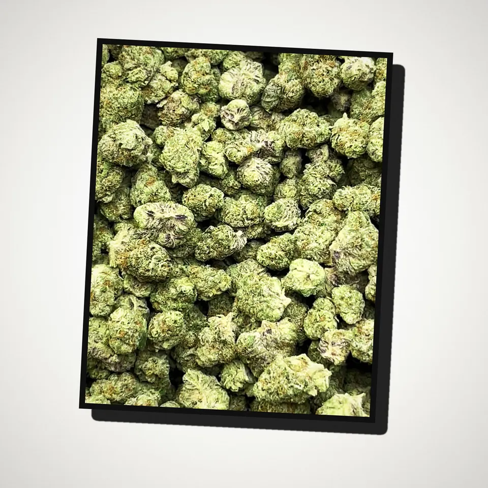 Kept Secret THCA flower straight from the bag, smalls